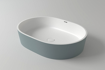 Раковина из искусственного камня Holbi ARIEL 1.02.011.11.2 40х55 накладная цвет белый матовый