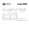 Раковина из искусственного камня Paola Paola Lazio 1000 100х40 полувстраиваемая цвет белый
