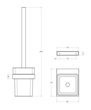 Ершик Cezares SLIDER SLIDER-TBS-V-NOP