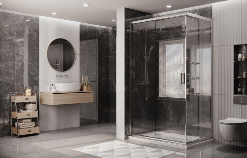 Душевой уголок Ambassador Kingston 14011101 120х80 стекло прозрачное профиль хром глянцевый без поддона - фото 4