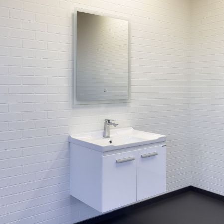 Тумба с раковиной Comforty Рига 00-00018684CF 70х50 подвесная цвет белый