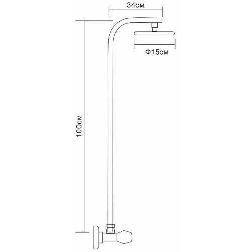 Душевая стойка D-Lin D10A19 настенная цвет хром - фото 4
