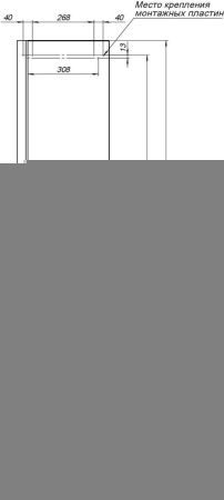 Шкаф-пенал De Aqua Ариетта 00265587 40х140 подвесной