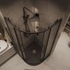 Душевой уголок Grossman Cosmo 301.K33.02.9090.21.02 90х90 стекло текстурное профиль черный без поддона