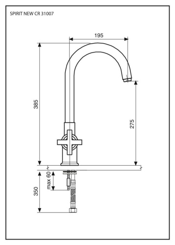 Смеситель для кухни Emmevi Spirit New 31007/CR на мойку хром - фото 2