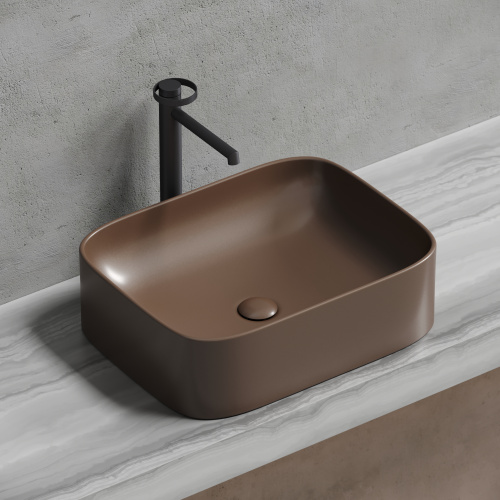 Раковина Ceramica Nova ELEMENT 51 см CN6052MDB накладная цвет темно-коричневый матовый - фото 5
