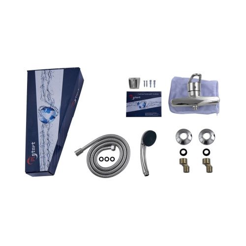 Смеситель для ванны и душа Plstart PL2006 настенный хром - фото 4