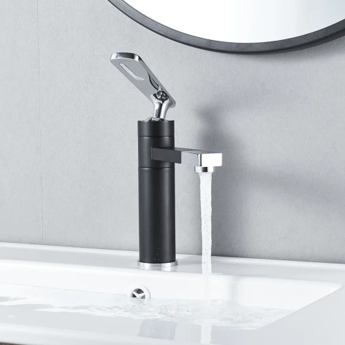 Смеситель Shevanik S6601H на раковину черный/хром - фото 4