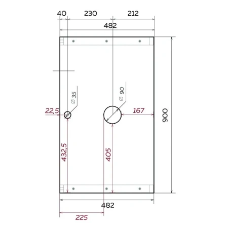 Столешница 1MarKa Grunge Loft У85837 90х50 накладная цвет серый