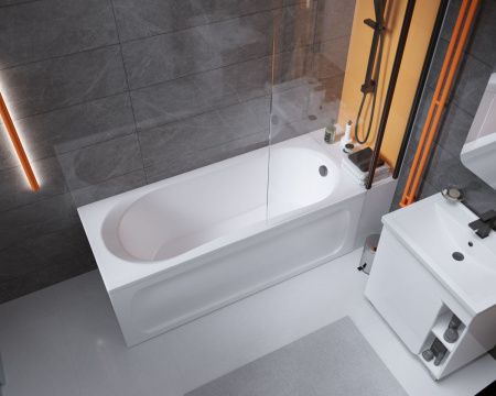 Ванна акриловая 1MarKa LIBRA 01ли1770 170х70 пристенная прямоугольная без каркаса