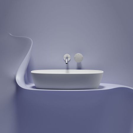 Раковина из сантехнического фарфора Ceramica Nova ELEMENT CN6049MW 60х40 накладная цвет белый без отверстий под смеситель