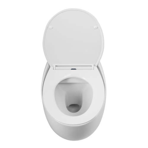 Унитаз подвесной Art&Max Forli AM020CHR/SC белый с сиденьем микролифт каскадный смыв - фото 5