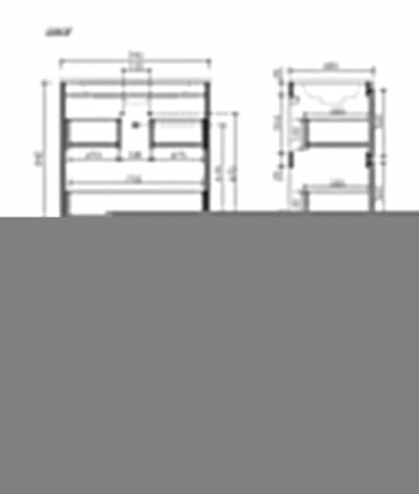 Тумба под раковину Sancos Libra Floor LB80FEG 80х50 напольная цвет коричневый