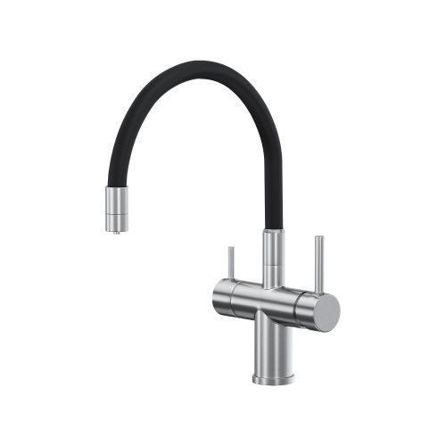 Смеситель для кухни Reflexion Lago RX9902SS на мойку серый - фото 2