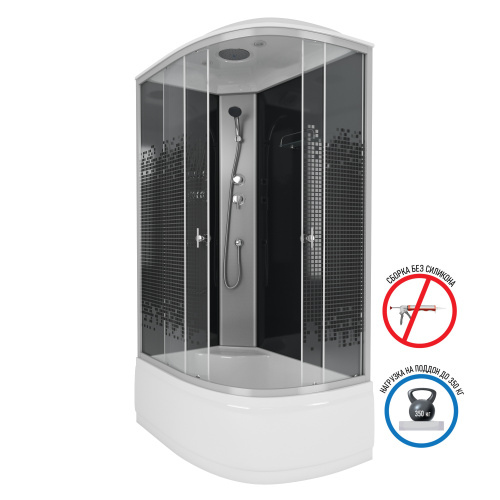 Душевая кабина Niagara Eco 7510L 120х80 асимметричная с крышей