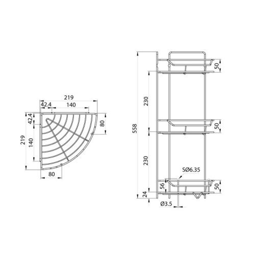 Полка в ванную комнату Milardo Grid GRICC3BM44 - фото 2