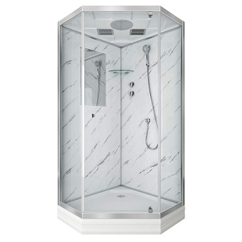 Душевая кабина Niagara Luxe 7701DM 90х90 трапеция с крышей ориентация универсальная