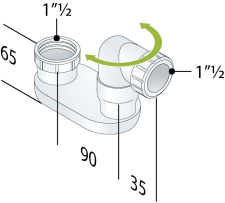 Сифон для слива-перелива OMP Tea 290.007.6
