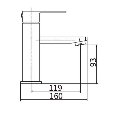 Смеситель Fashun A51102 на раковину сатин