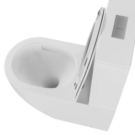 Унитаз напольный с бачком Grossman Торнадо GR-4494MSQ белый с сиденьем микролифт безободковый смыв торнадо