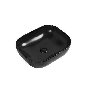 Раковина керамическая Art&Max AM110-T-MB 50х40 накладная цвет черный матовый