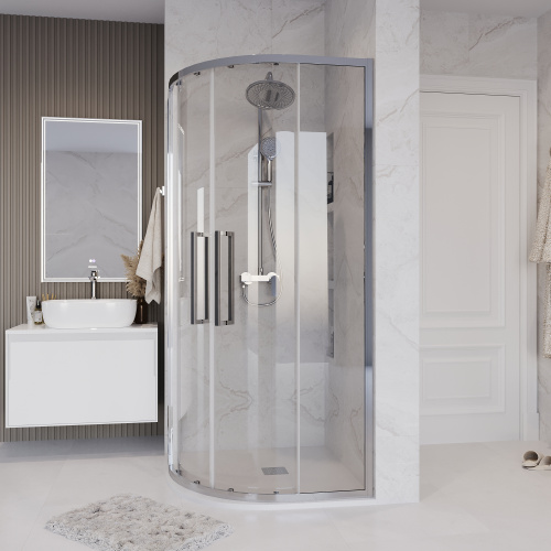 Душевой уголок Grossman Cosmo 301.K33.02.9090.10.00 90х90 стекло прозрачное профиль хром глянцевый - фото 5