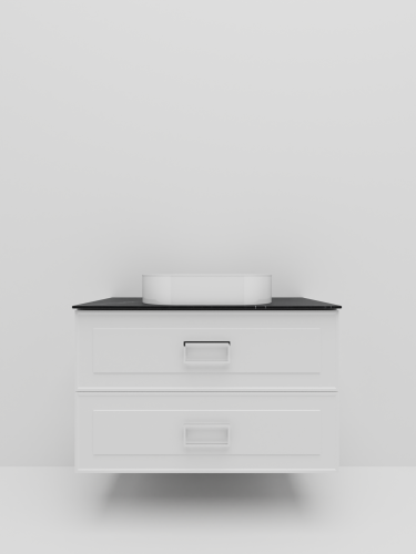 Тумба со столешницей La Fenice CUBO TWIN NFNC-01-CUB-B-100-2-2-GB 100х62х49 подвесная цвет белый - фото 2