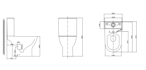 Унитаз напольный с бачком Taliente Arte Vortex 3 AR33043 Nero черный с сиденьем безободковый смыв торнадо - фото 5