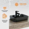 Раковина из сантехнического фарфора Orange B01-475mb 50х40 накладная цвет черный 1 отверстие под смеситель