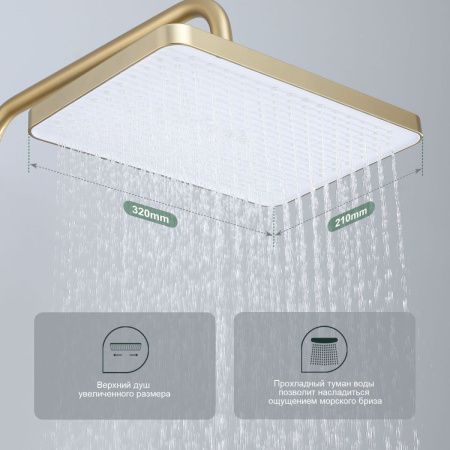 Душевая стойка Splenka S30.24.03 настенная цвет золото