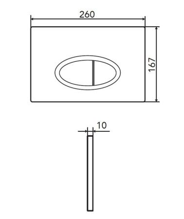 Клавиша смыва механическая Logan Oval 00297677 цвет белый