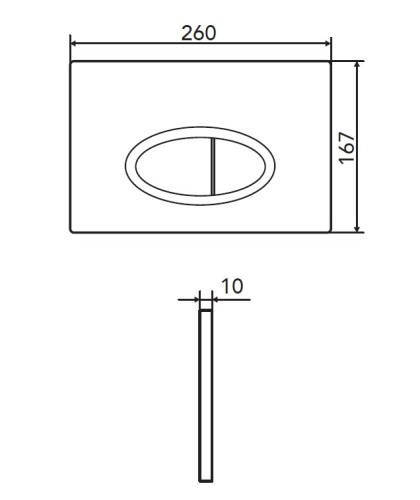 Клавиша смыва механическая Logan Oval 00297677 цвет белый - фото 2
