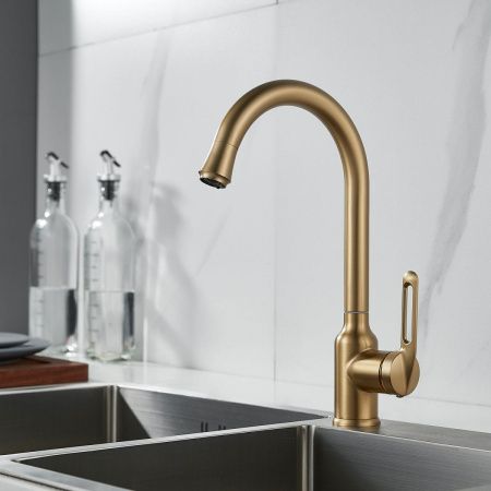 Смеситель для кухни Raffine F103G на мойку золото