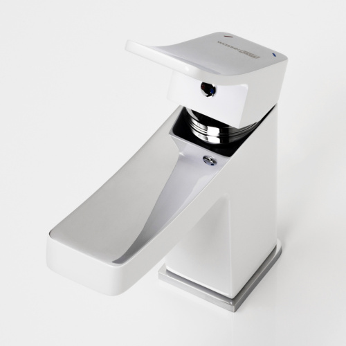 Смеситель WasserKRAFT Aller 1060 WHITE 1063W на раковину белый/хром - фото 4