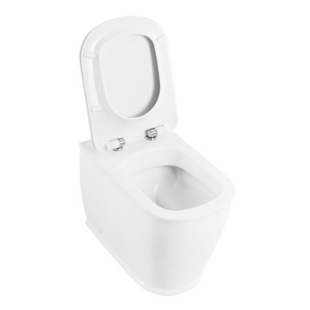 Чаша унитаза приставная BelBagno PRADO BB10150CB цвет белый без сиденья безободковая каскадный смыв