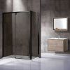 Душевой уголок Vincea Lugano VSR-1L9012CGB-1 120х90 стекло тонированное профиль черный без поддона