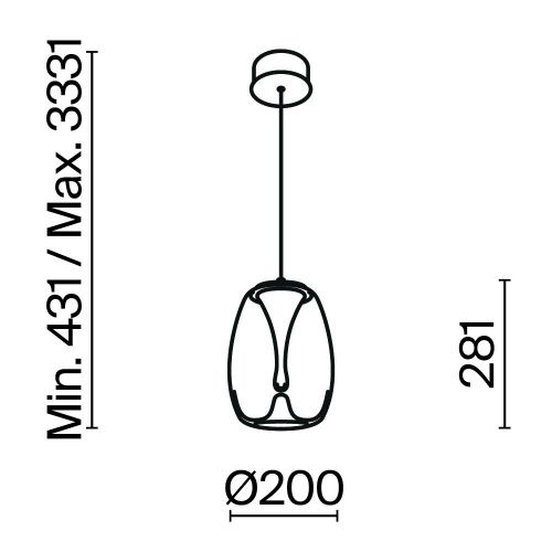 Светильник подвесной Maytoni Splash Modern MOD282PL-L8G3K - фото 2