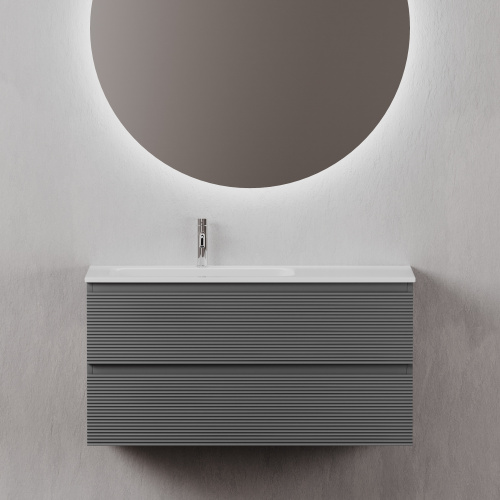 Тумба под раковину Sancos FOLK FL100LGS 100х45х50 подвесная цвет серый - фото 4