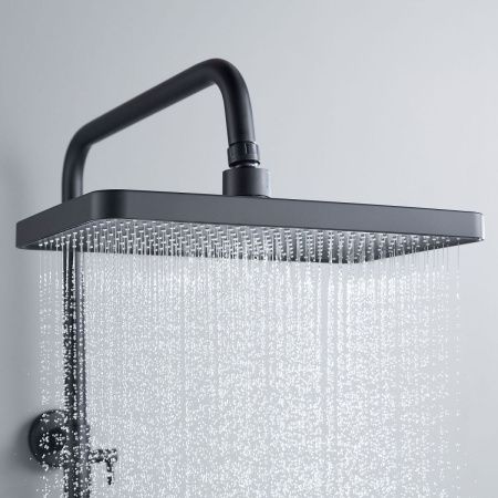 Душевая стойка Shevanik S4536H настенная цвет черный
