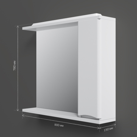 Зеркало-шкаф Am.Pm Like M80MPR0801WG 80х15х78 подвесной цвет белый Зеркало-шкаф Am.Pm Like M80MPR0801WG 80х15х78 подвесной цвет белый