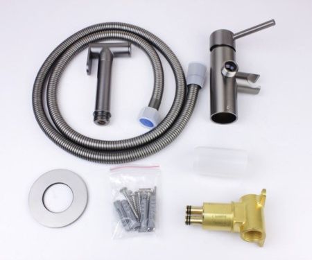 Гигиенический душ со смесителем Bronze de Luxe LIBERTY 701GG серый