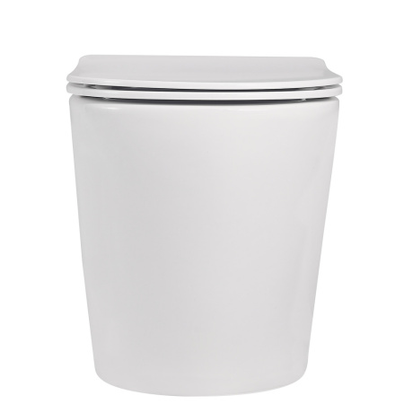 Унитаз приставной Abber Bequem AC1113 белый с сиденьем микролифт безободковый каскадный смыв