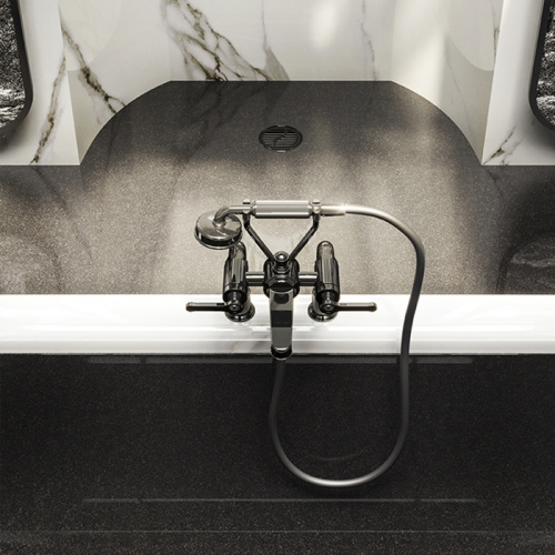 Смеситель Gessi Venti20 65115#299 на борт ванны черный - фото 2