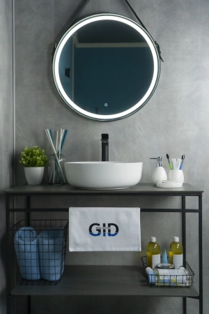 Раковина керамическая Gid Esfera 51182 40х40 накладная цвет белый без отверстий под смеситель