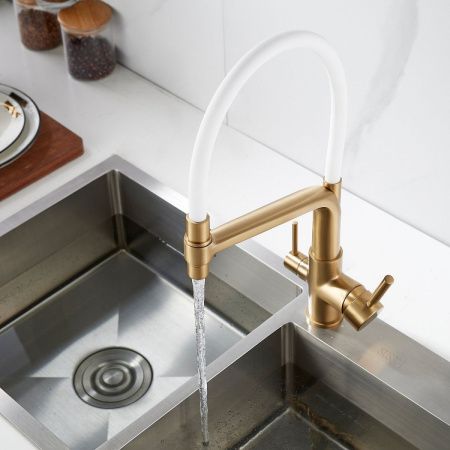 Смеситель для кухни Rose R658G на мойку золото