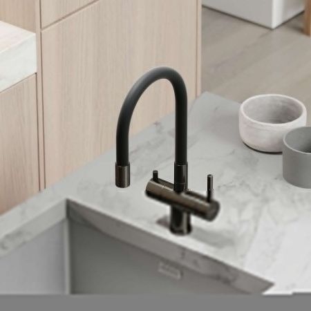 Смеситель для кухни Sancos Lucia SC4004GG на мойку вороненая сталь