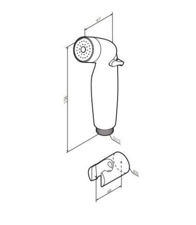 Гигиенический душ со смесителем Am.Pm F0201932 хром