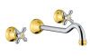 Смеситель для раковины Fiore 26CO0636 настенный хром/золото