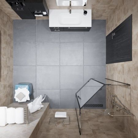 Душевой уголок Тритон Дека-Блэк Щ0000062934 100х100 стекло прозрачное профиль черный без поддона