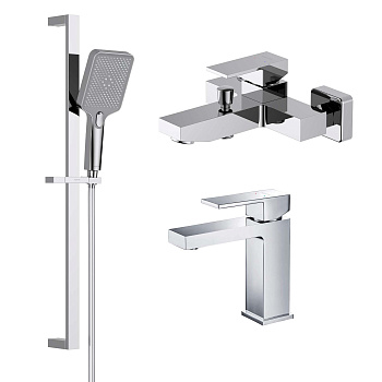 Комплект смесителей Aquatek ЛИБРА AQ1630CR настенный хром